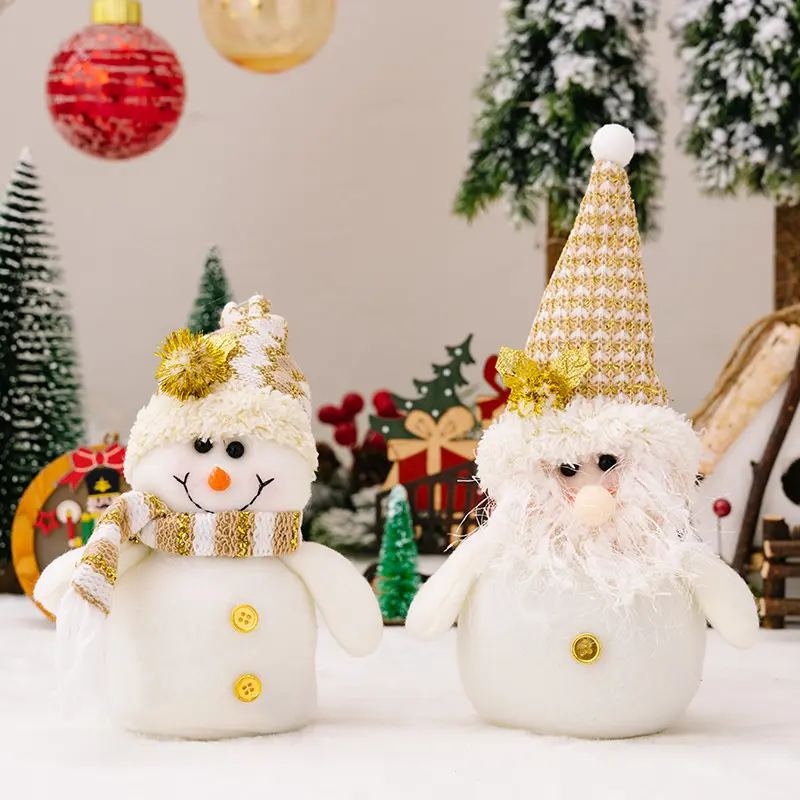 Suministros de decoraciones navideñas para interiores Gnomo lindo peluche Santa muñeco de nieve muñeco de Navidad adornos de mesa regalos vacaciones decoración del hogar