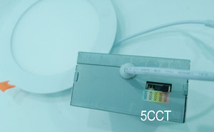 Enerji yıldız junction 6 inç 12w 5CCT kısılabilir bağlantı kutusu ile gömme yuvarlak frameless çerçevesiz led panel - Product Image 3