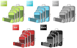 Bán buôn thiết kế hiện đại du lịch không thấm nước Túi hành lý Kit đóng gói hình khối và quần áo Organizer <span class=keywords><strong>Set</strong></span> - Product Image 5