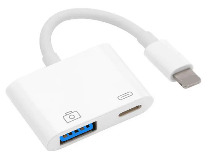 Yeni 2 1 OTG adaptörü için USB kablosu PD şarj portu 8pin USB3.0 kablo veri klavye MIDI piyano Disk IOS için