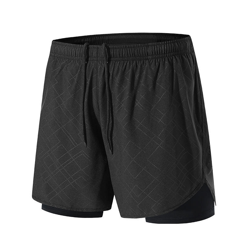 Black-mens striped embossed