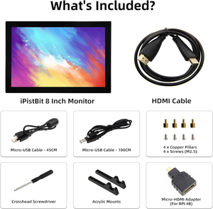 Raspberry Pi 4B 8 pollici Touch Screen 1280x800 IPS Display LCD con supporto per Raspberry Pi 4 modello B/3B +/PC - Product Image 5