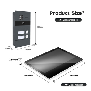 10.1 inch 1080p nhà thông minh Video Doorphone wifi cổng hệ thống intercom màu không thấm nước Máy ảnh hỗ trợ tuya app điều khiển từ xa - Product Image 4