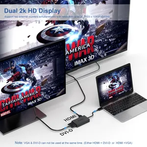 Wavlink USB3.0 to DVI <strong>VGA</strong> Display Adapter 1080P Multiple Monitor Video Adapter Video Card for Multi-screen Mirror Display - Product Image 2