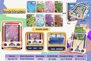 8 Maze Map Challenge Game Console Juguetes de rompecabezas para niños para desafiar el equilibrio y la capacidad de coordinación ocular Hecho de plástico duradero - Product Image 2