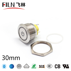 Interruttore a pulsante FLIN 3V-220V Led illuminato 10mm 30mm piccolo interruttore a pulsante a due posizioni - Product Image 6