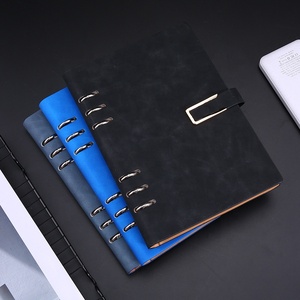A5 PU皮革笔记本，活页记事本，带6环活页夹，100张 - Product Image 3