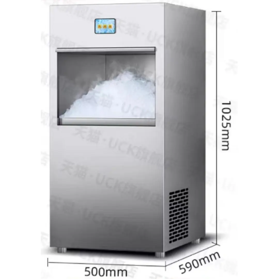 Ticari 120kg otomatik Nugget dondurma kar gevreği mermi yapma makinesi küp buz yapım makinesi
