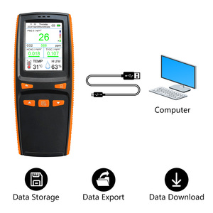 CO2 Detector Professional Carbon Dioxide PM2.5 PM10 Formaldehyde <strong>Temperature</strong> and Humidity Monitor Sound Alarm <strong>Data</strong> Export - Product Image 2