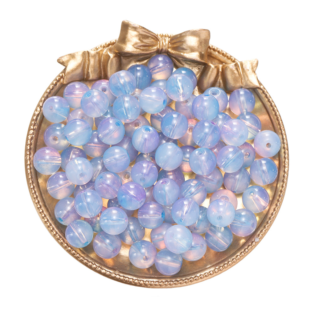 Verre opale bicolore - bleu-violet