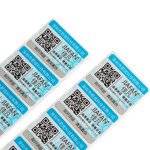 Пользовательские водонепроницаемые наклейки с защитой от подделок, QR-код, наклейки с защитой от царапин