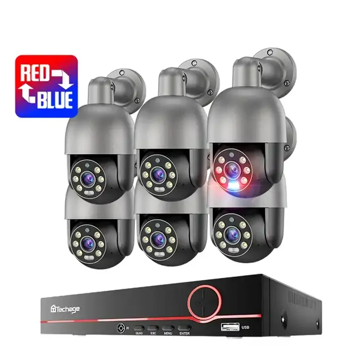 Xmeye Dvr Nvr 8 Kanaals H.265 + 8mp 4K Pan Tilt Auto Human Tracking Cctv Poe Security Camera Systeem Security