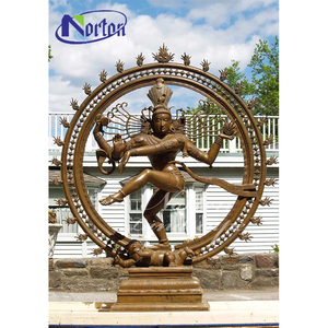 Bán Buôn Kim Loại Nghệ Thuật Hindu Thần Nataraja Tượng Cổ Đồng Khổng Lồ Nhảy Múa Shiva Tượng Điêu Khắc - Product Image 1