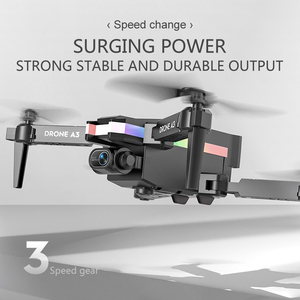 โดรนติดกล้องคู่4K HD A3 2.4G เฮลิคอปเตอร์บังคับวิทยุพับได้4CH FPV พร้อมระบบเลี่ยงสิ่งกีดขวาง Wi-Fi สำหรับผู้เริ่มต้นรีโมทคอนโทรล - Product Image 5