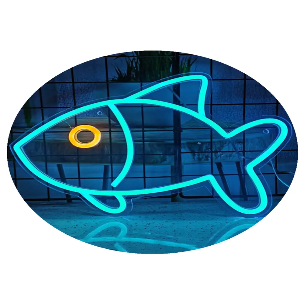 2023 personalizado novo logotipo animal lâmpada led, luz de estilo criativo, luz de aquário, zoológico, sinal led