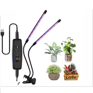 โคมไฟสำหรับปลูกพืชแบบคลิปเต็มสเปกตรัมพร้อมไฟ LED สีแดงสีฟ้าสำหรับพืชในร่มหรี่แสงได้10ระดับระยะเวลาปิดอัตโนมัติ3 9 12Hrs - Product Image 2