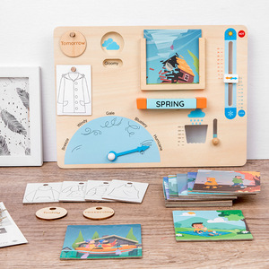 Montessori gỗ Dự báo thời tiết cảm giác bận rộn Hội Đồng Quản trị đào tạo cho mầm non học tập hoạt động đồ chơi - Product Image 5