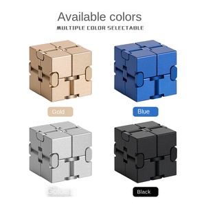 Fábrica de velocidade rápida Logotipo personalizado Infinito Magic <span class=keywords><strong>Cube</strong></span> Alta qualidade Metal Descompressão Brinquedo Criatividade <span class=keywords><strong>Fidget</strong></span> Brinquedos Crianças Adultos Presente