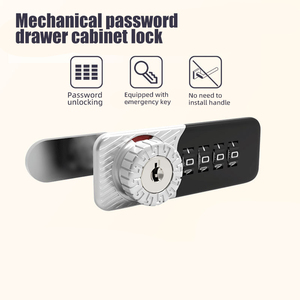 Furniture Cabinet Drawer Number Password Plastic 4 Code Digital Combination Cam <strong>Lock</strong> with Master <strong>Key</strong> - Product Image 2