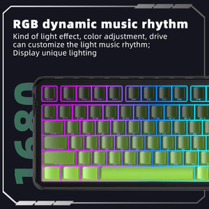 Keywin TK 98คีย์แบบไดนามิกคีย์บอร์ดเล่นเกมแบบกลไกไร้สาย RGB ทนต่อการสึกหรอคีย์บอร์ด PBT รูปแบบที่กำหนดเองพร้อมปุ่มปรับระดับเสียง - Product Image 3