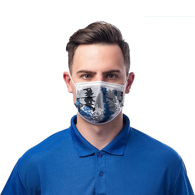 Personalização 3ply orelha gancho descartável uso diário proteção plana Melt-blown tecido máscara facial