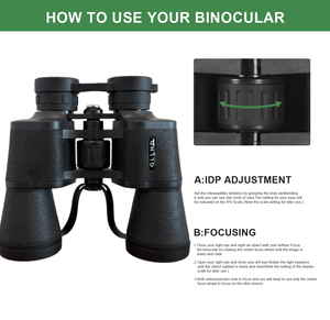 Ống nhòm mạnh mẽ 20x50 Ống nhòm gấp cầm tay nhỏ gọn cho người lớn quang học HD Thiết bị cắm trại ngoài trời Kính thiên văn - Product Image 5