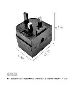 全新的3插座欧盟至英国插头适配器，用于剃须刀电动牙刷4.0毫米C型-G英国电源转换，适用于3台设备 - Product Image 6