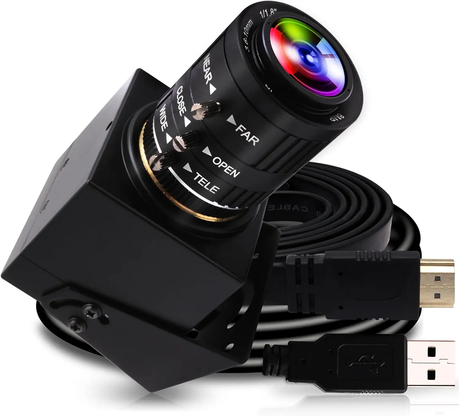 USB-камера с ручным зумом, 3,6-10 мм