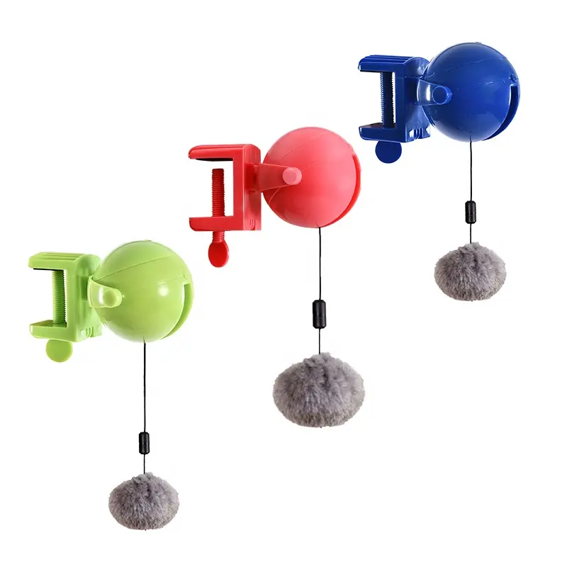 Bola de felpa electrónica para mascotas, juguete interactivo de pesca para gato YoYo, eléctrico, ABS