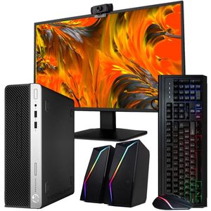 Windows 11 Desktop-Computer mit 16GB RAM 500GB SSD Intel I5 24 "LCD WiFi 6 AX200 RGB Gaming-Tastatur Maus kombinationen - Product Image 1