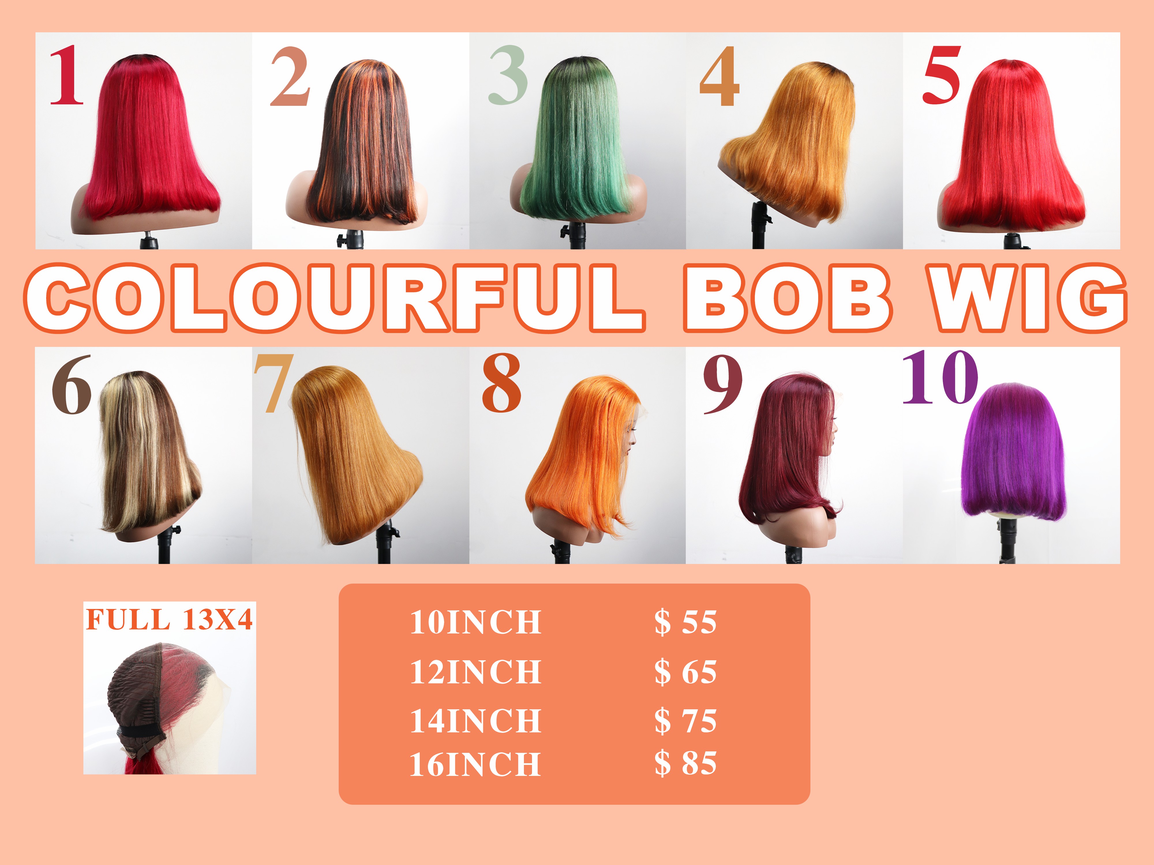 Perruques de couleur promotion