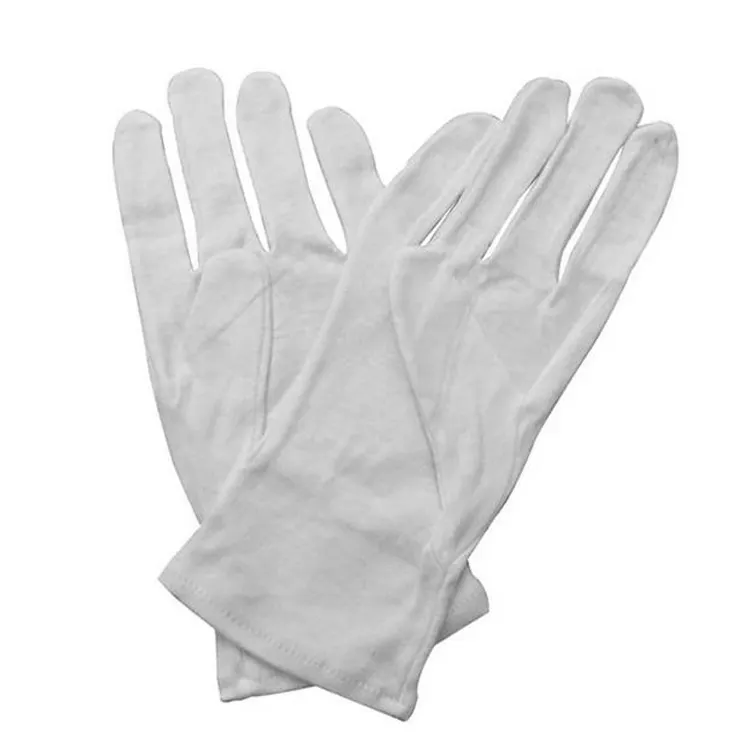 Best Quality Comfortable Soft Hand White S Size Cotton Gloves for Factory Use