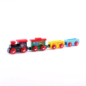 Montessori Trẻ Em Của 4 Pcs Từ Bằng Gỗ <span class=keywords><strong>Train</strong></span> <span class=keywords><strong>Toy</strong></span> Set Lắp Ráp Bằng Gỗ <span class=keywords><strong>Train</strong></span> Phù Hợp Cho <span class=keywords><strong>Train</strong></span> Theo Dõi Đồ Chơi - Product Image 2