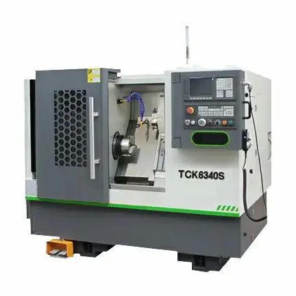 Alta precisão chinesa cama inclinada torno cnc máquina TCK6340S automática CNC Metal Turning Lathe