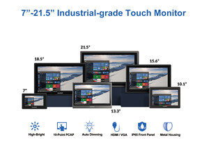Lilliput 7/10/13.3/15.6/18.5/21.5 inch IP64 IP65 không thấm nước độ sáng cao nhúng màn hình cảm ứng công nghiệp Màn hình <span class=keywords><strong>LCD</strong></span> - Product Image 2