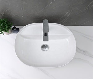 Luxury Modern Hotel Bathroom Wash Basin Hand Art Designs <strong>Rectangle</strong> Ceramic <strong>Sink</strong> With Artificial <strong>Stone</strong> for Countertop Application - Product Image 5