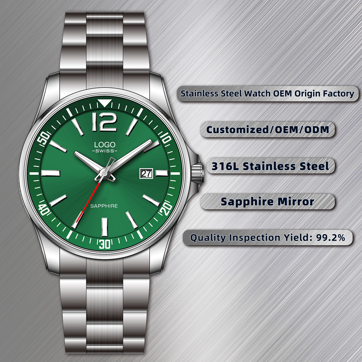 Silver/Green