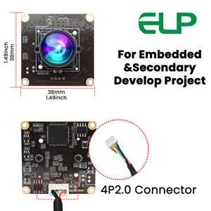 ELP High Speed 1080P 120fps/4K 30fps USB <strong>Camera</strong> Module 12MP Wide Angle No Distorion Low Light Mini Webcam for PC Windows Mac - Product Image 2