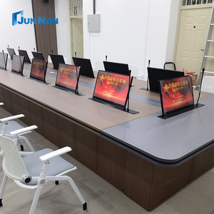 Pop-Up Desktop <strong>LCD</strong> Display <strong>Monitor</strong> with Microphone Audio Conference System for Paperless Meetings and <strong>Video</strong> Function - Product Image 2