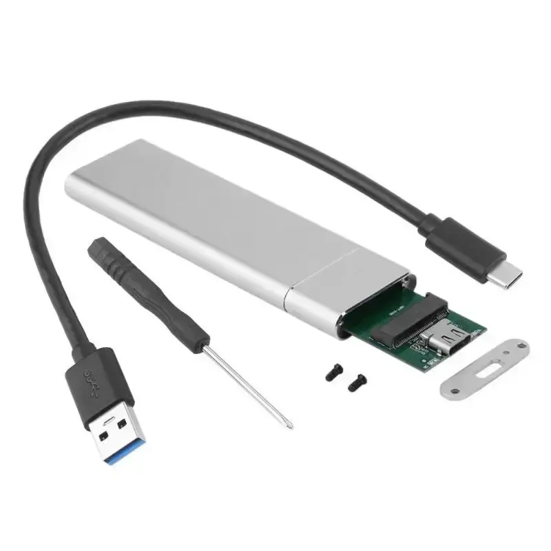 뜨거운 제품 NVMe USB3.1 HDD 인클로저 M.2 to USB 유형 C 3.1 M 키 SSD 하드 디스크 드라이브 케이스