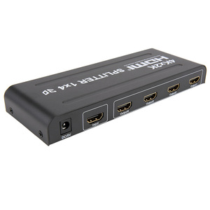 Divisor HDMI de 1080p 1 en 4 salidas 1x4 1 ordenador 4 monitores + adaptador de corriente Divisor HDMI
