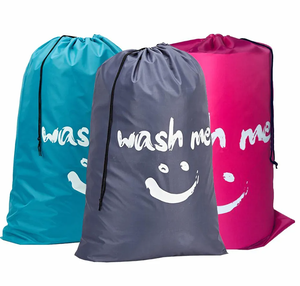 Bán buôn du lịch có thể gập lại lớn Nylon Polyester Dây Kéo Túi giặt biểu tượng tùy chỉnh - Product Image 1