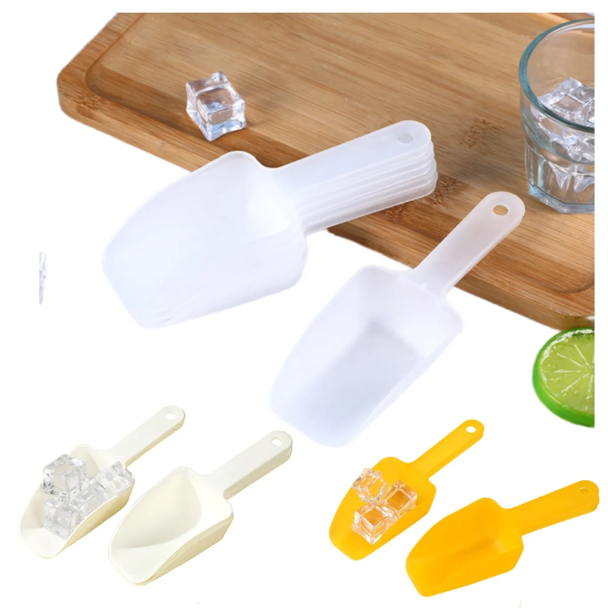 Glaçage Translucide Utilitaire Scoop Machine À Glace Maker Pelle Popcorn Riz En Plastique Cuillère À Glace