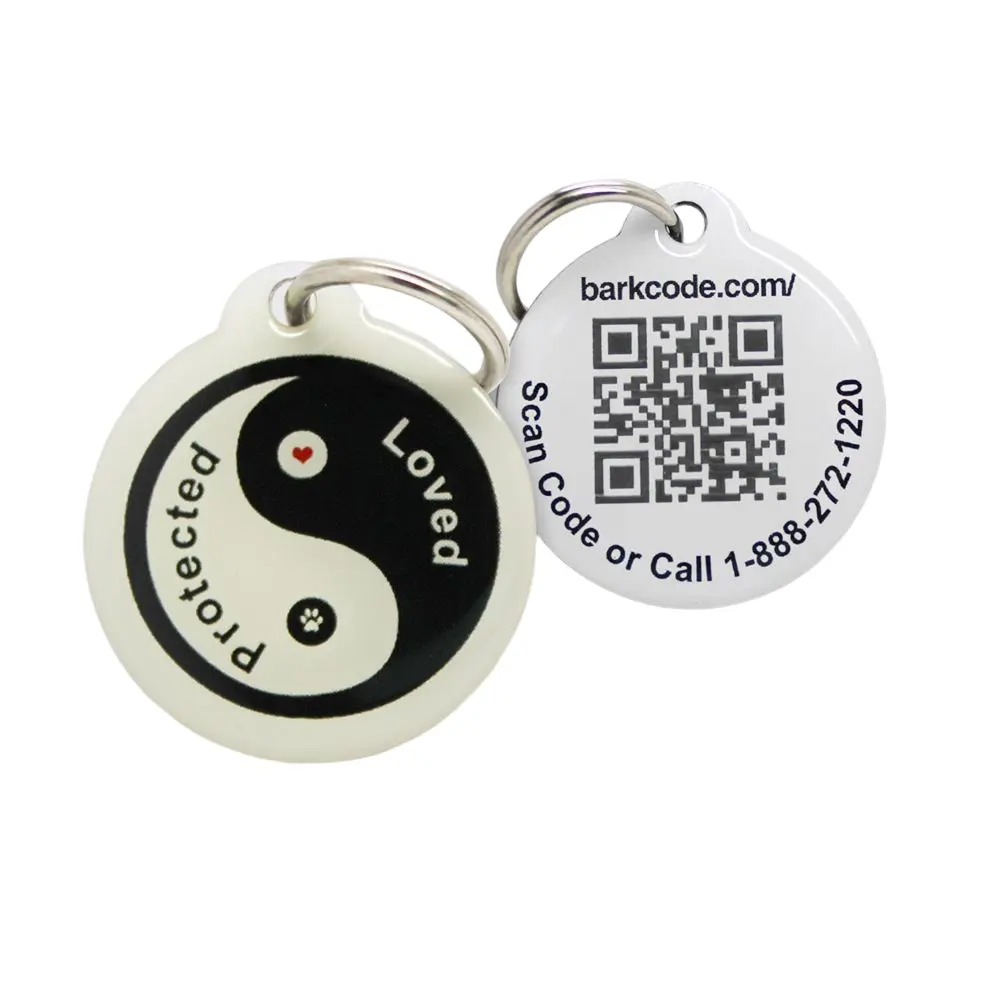 Stampa personalizzata 13.56mhz Nfc Dog Tag Double Sides Epoxy Qr Code Rfid Pets Unit QR Code NFC Dog ID Tag