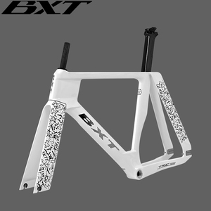 Bxt โครงจักรยานจักรยานลู่700C TRC-195, เฟรมคาร์บอนความเร็วเดียวติดตั้งกับยาง700Cx28C