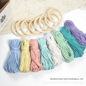 25 tahun baru benang katun Net tenunan tangan gaya Bohemian tas potong DIY Tutorial Video tenun detail tas bahan buatan tangan - Product Image 3