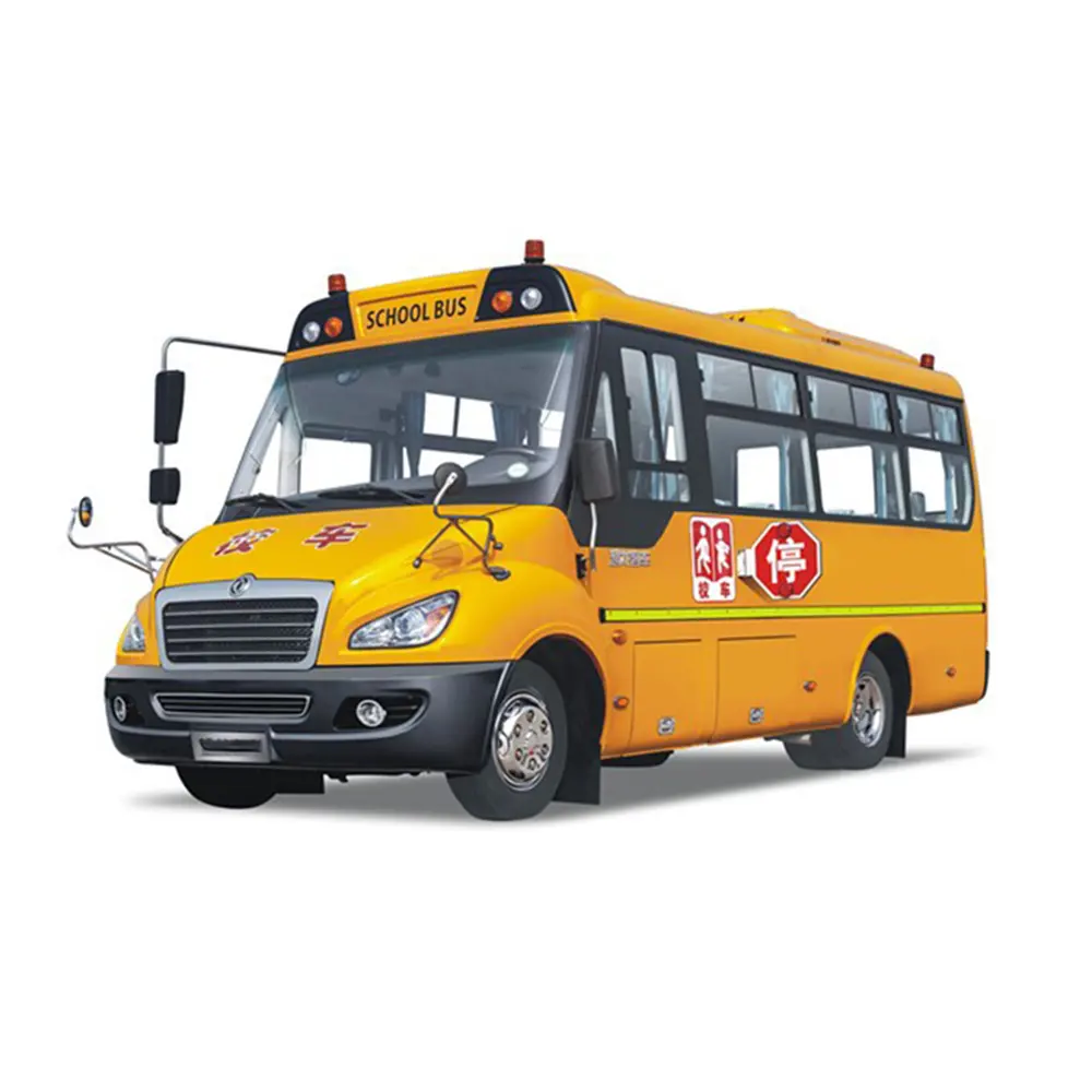 Büyük satış LxWxH 6590x2400x278 0/3020mm dingil mesafesi 3650mm 24 32 koltuk yakıt tankı 90L okul otobüsü ilkokul çocuklar için