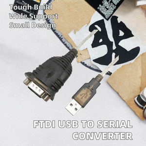 USB 2.0串行 (9针) DB-9 RS-232转换器FTDI芯片组0.3m编织兼容Windows 11/10/8.1/8/7/VISTA/XP Mac OS X