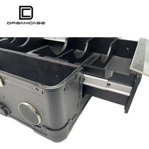 c沙龙支架理发店手提箱铝框带锁发梳造型工具箱 - Product Image 4
