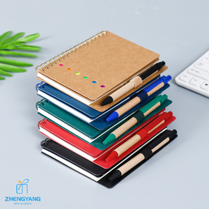 Impresión personalizada A5 cuaderno Kraft cuaderno espiral con notas adhesivas cuaderno promocional - Product Image 3